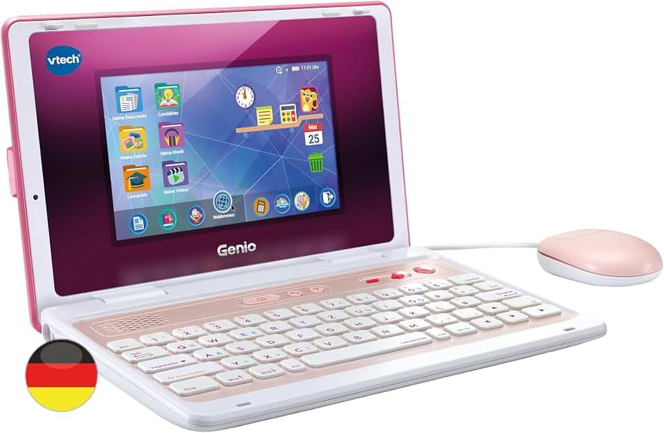 VTech Genio Lernlaptop XL pink – 7" LCD, 40 Lernspiele