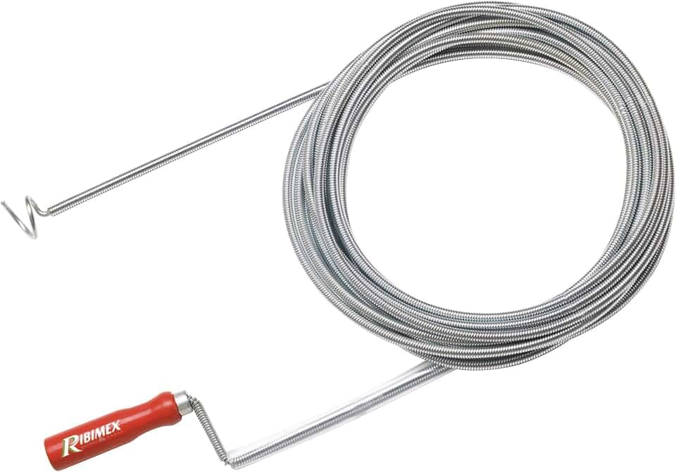 Ribitech 957 Frettchen Abflussreiniger Spüle 8 mm Durchmesser, 10 m, grau