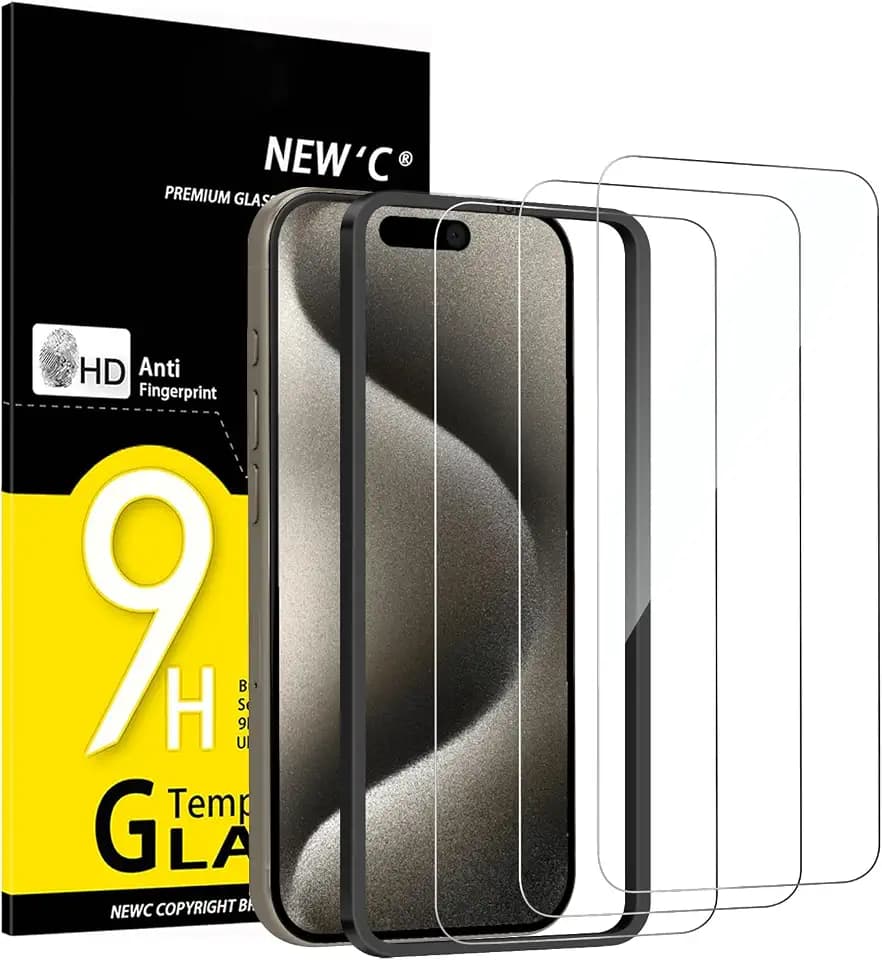 NEW'C for iPhone 15 Pro Max Screen Protector Installation Tool Included