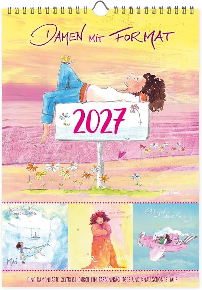 Wandkalender DIN A4 Damen mit Format 2027