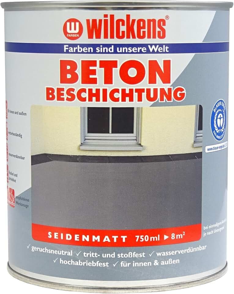 Wilckens Betonbeschichtung LF, 750 ml, RAL 7032 Kieselgrau