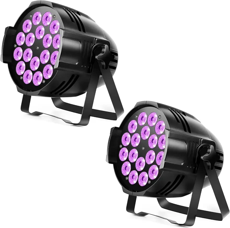 HOLDLAMP 2PCS 18 LED Par Scheinwerfer, 200W LED bühnenlicht 4 in 1 RGBW Bühnenbeleuchtung Scheinwerfer Par Strahler mit DMX 4/8CH für Party Disco Bar Familienfeiern Kirchen