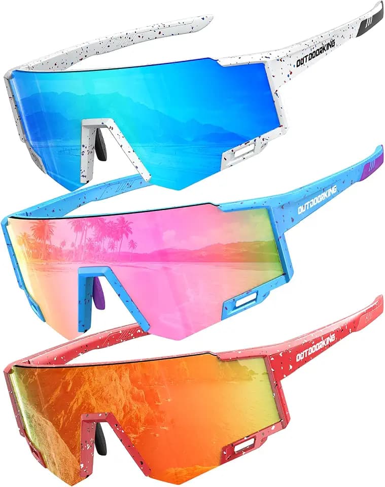 3 Pack Kids Sunglasses for Boys Girls Ages 4-16, Youth Baseball Sunglasses UV400 Lightweight Durable Sports