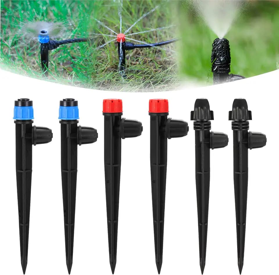 FULAIERGD60 Pcs Drip Irrigation Sprayer Emitters for 1/4" Irrigation Tubing