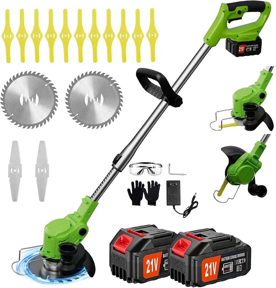 Cordless Weed Wacker, 21V Electric Weed Eater Battery Powered