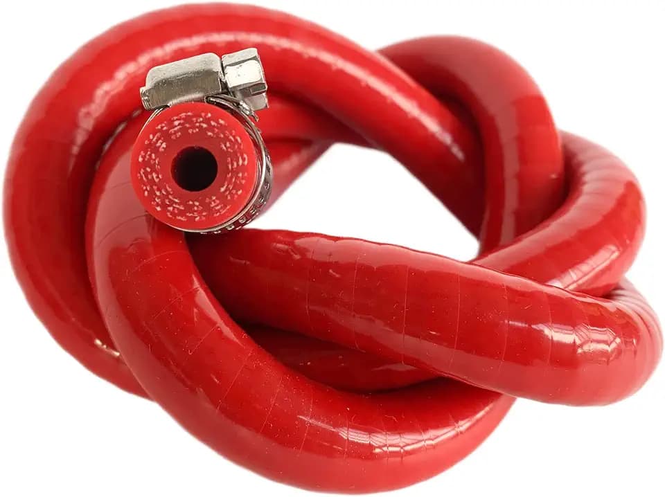1/4" Heater Hose 5FT, Red 4-Ply Reinforced Silicone Hose