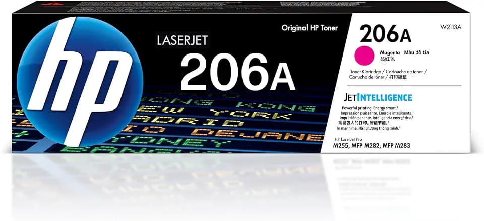 HP 206A Magenta Toner Cartridge | Works with Color LaserJet Pro M255, MFP M282, M283 Series | W2113A