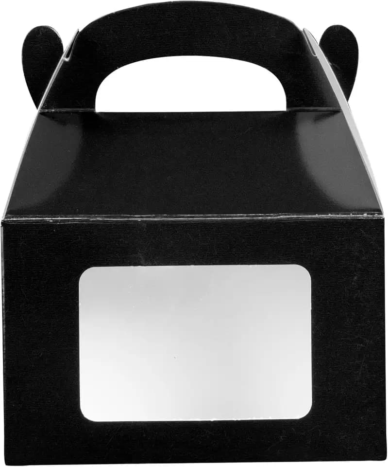 Restaurantware Black Paper Gable Box Take Out Container, 25 Pack