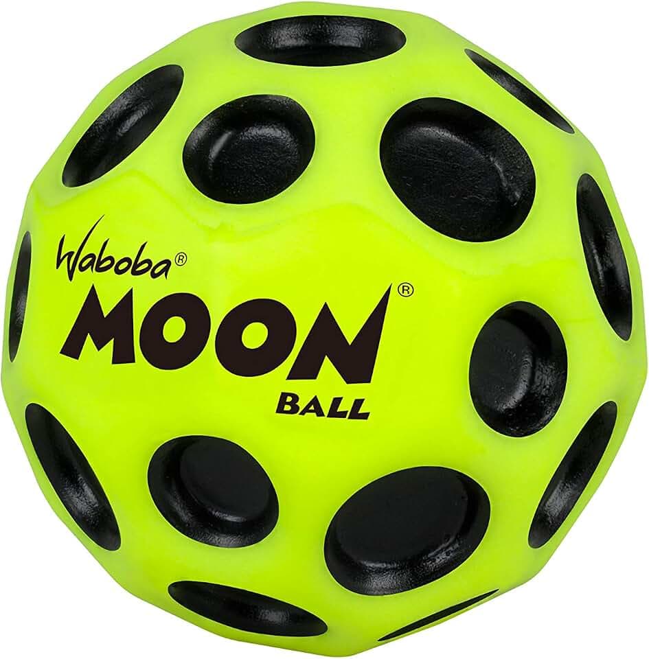 Waboba Moon Ball – am Höchsten Springender Gummiball – Patentiertes Original-Design – Ballkrater Erzeugen beim Aufprall EIN knallendes Geräusch – Leicht Greifbar – Flummies für Kinder