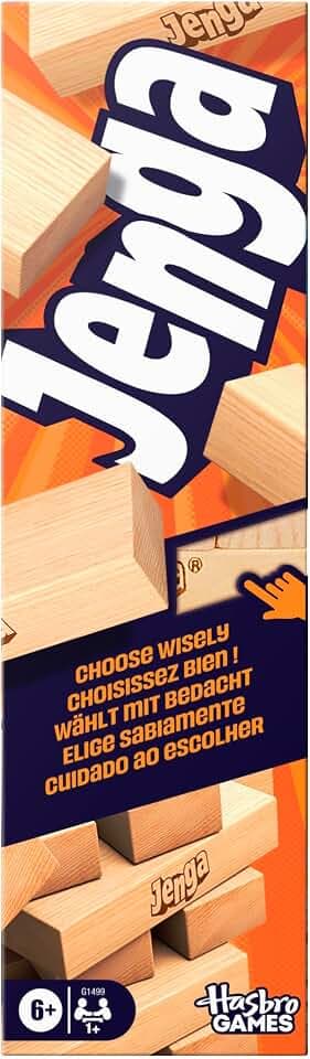 Offizielles Hasbro Jenga Spiel mit digitalem Würfel