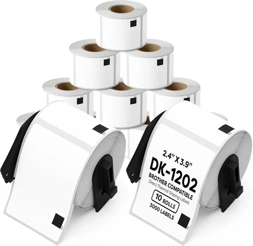 Replacement for Brother DK-1202, 2.4x3.9 Inches Thermal