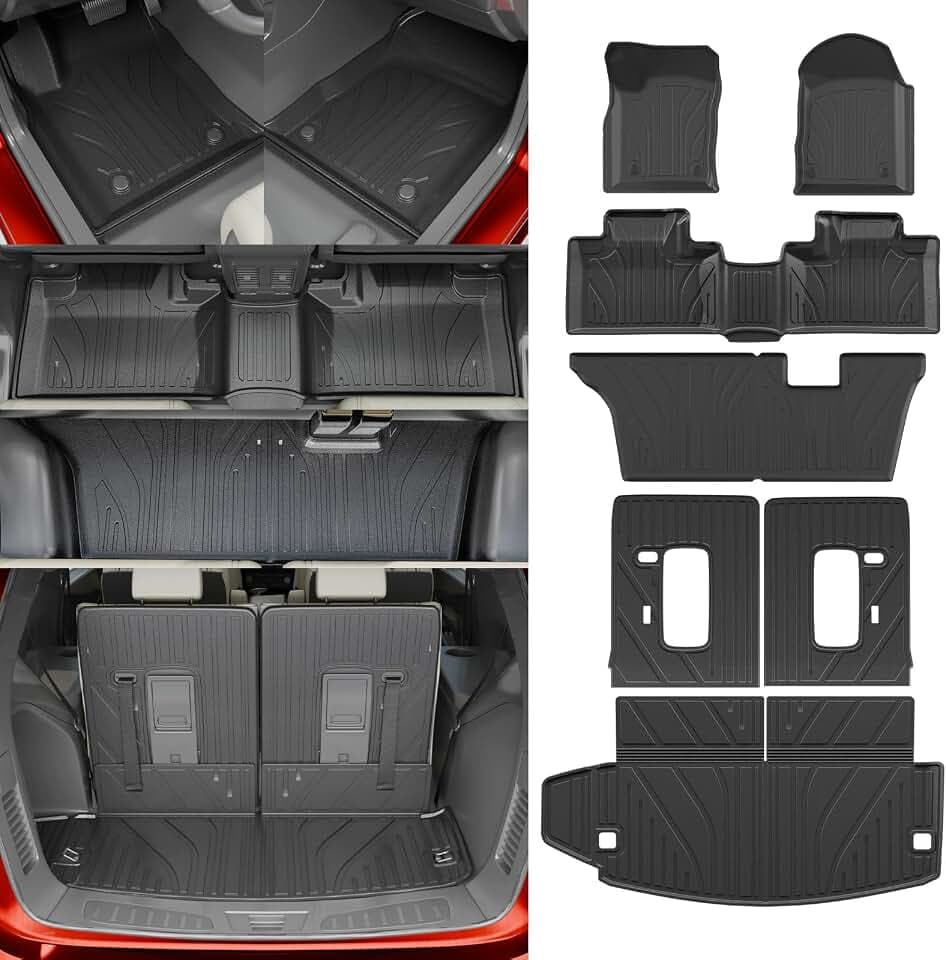 Floor Mats Set (7 PCS) for 2016-2025 2026 Dodge Durango 7-Seater