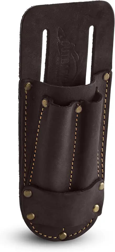 OX Tools Leather Tool Holsters & Pouches – Hammer, Tape Measure, Utility & Roofer’s Knife Holders – Durable Oil-Tanned Leather for 2" Tool Belts