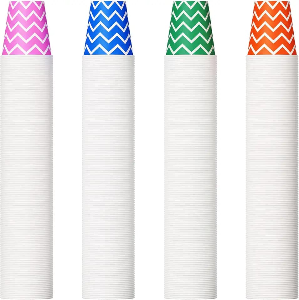 JOLLY PARTY 500Pack 5oz Paper Cups Disposable Cups Small Mouthwash Cup