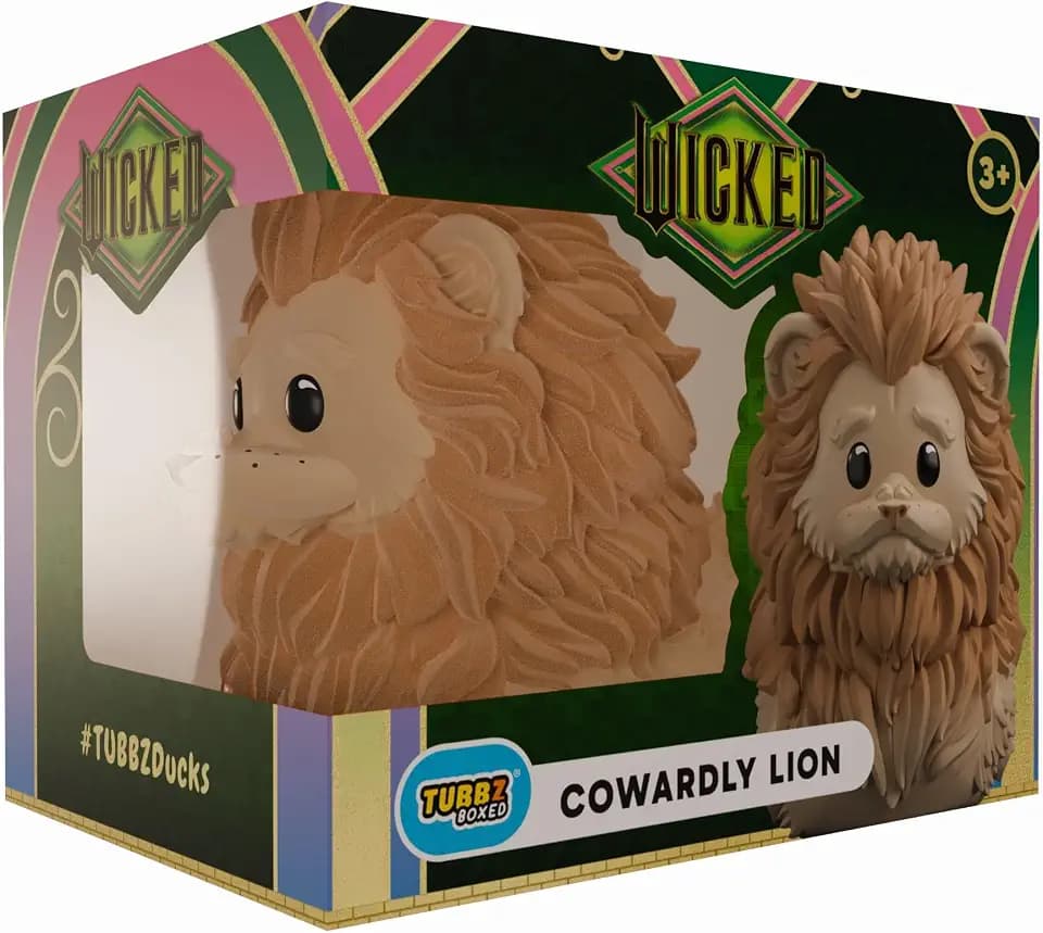 TUBBZ: Wicked for Good - Cowardly Lion Rubber Duck Collectible Toy 3.5"