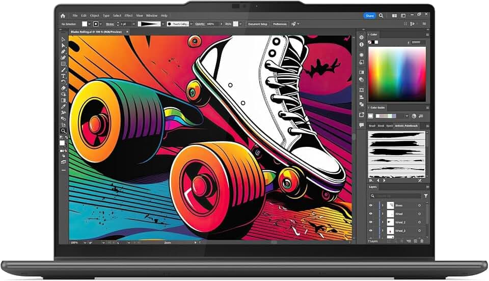 Lenovo Yoga 7 2-in-1 Gen 9 Convertible Notebook mit 35,6 cm (14 Zoll) Touchscreen (Intel Core Ultra 5 125U, 16 GB RAM, 512 GB SSD, Intel Graphics, Windows 11 Home, Wi-Fi 6E), Sturmgrau, spanische