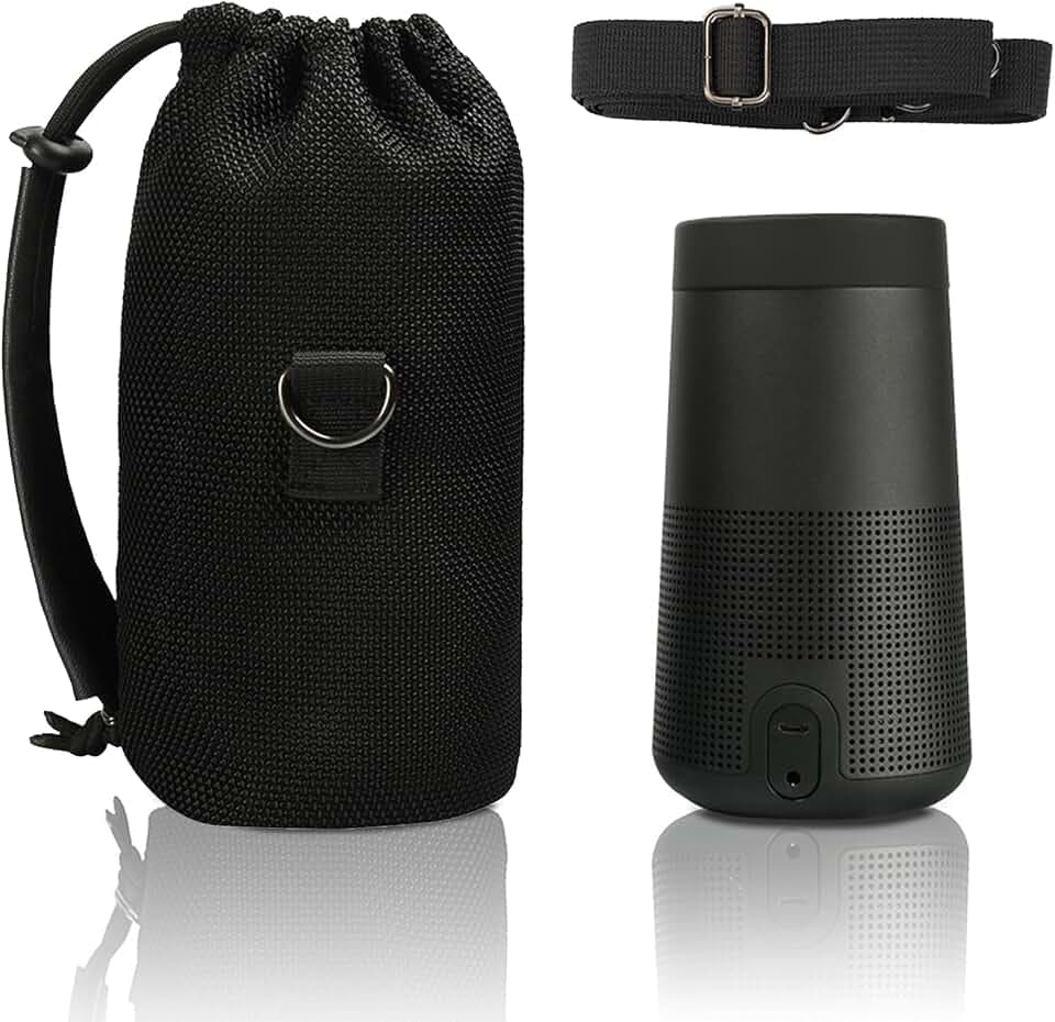 Carrying Case Bag Portable Travel Storage Bag Protective Mesh Bag for Bose SoundLink Revolve/SoundLink Revolve (Series II) Speaker(Bag Only), Black