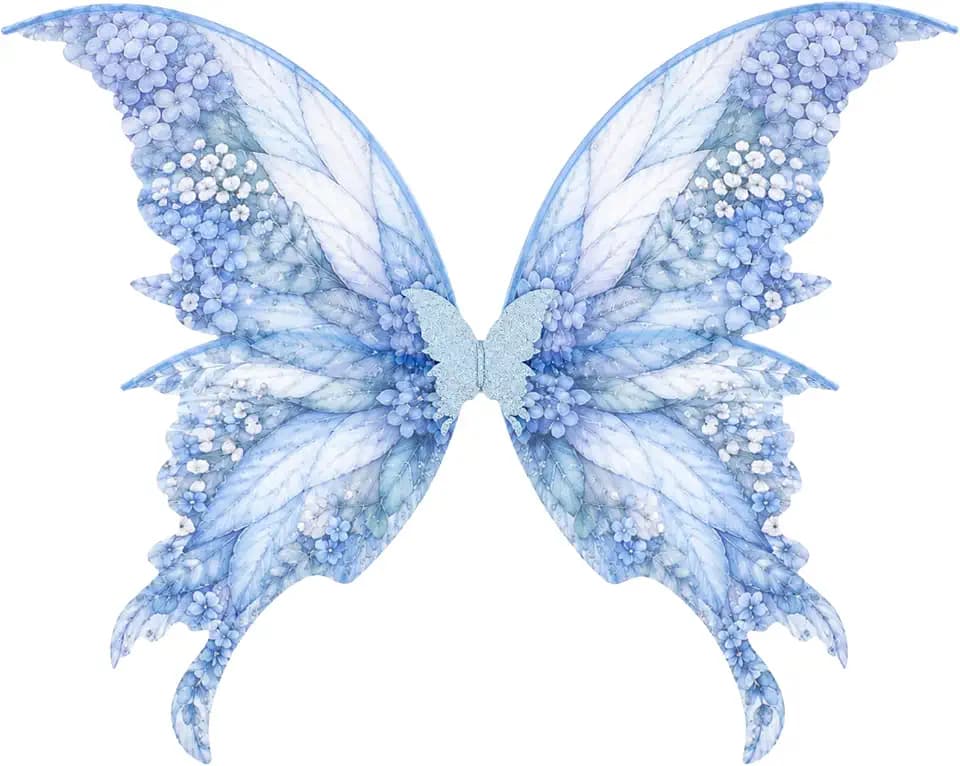 RENEMEGO Fairy Wings Adult Women - Single-Sided Butterfly Wings for Halloween Renaissance Dress Up