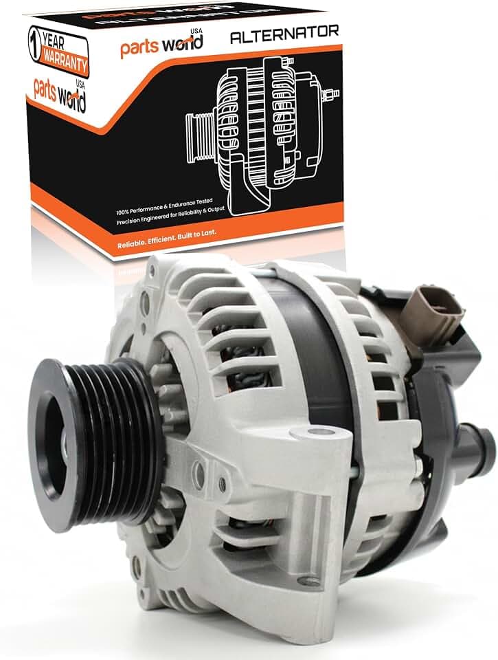 13980N PowerForge™ 105A Alternator Compatible with Honda Accord 2.4 2003-2007, Civic 2.0 2006-2011, 2.4L CRV 2007-2011, Element 2003-2011 | 7-Groove | Replace # 31100RAAA01, 104210-4732