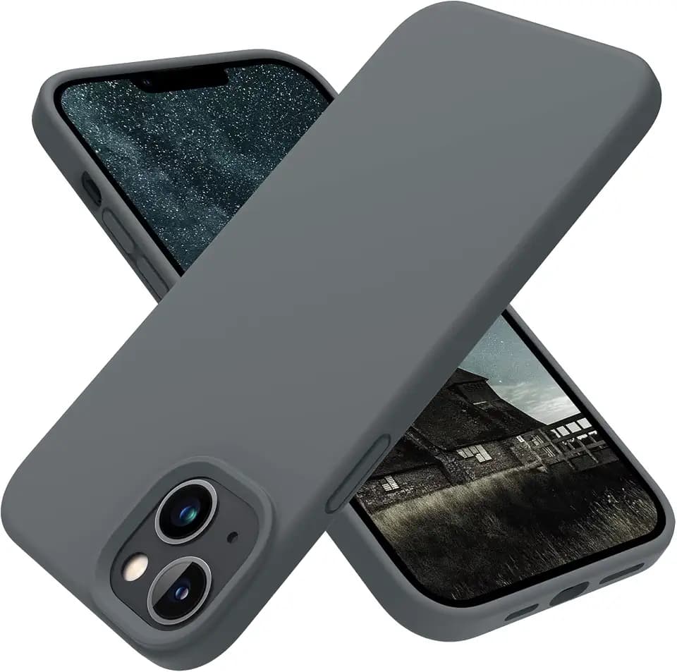 OTOFLY Designed for iPhone 14 Plus Case, Silicone Shockproof Slim Thin Phone Case for iPhone 14 Plus 6.7 inch （Space Gray）