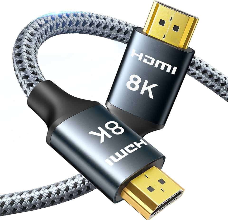 ARISKEEN 8K HDMI 2.1 Kabel 3Meter, 48Gbps High Speed Nylon Geflochtenes HDMI Kabel, Unterstützt 8K@60HZ, 4K@120Hz, Kompatibel mit PS5/4 TV Monitor Blu-ray Soundbar DVD Laptop
