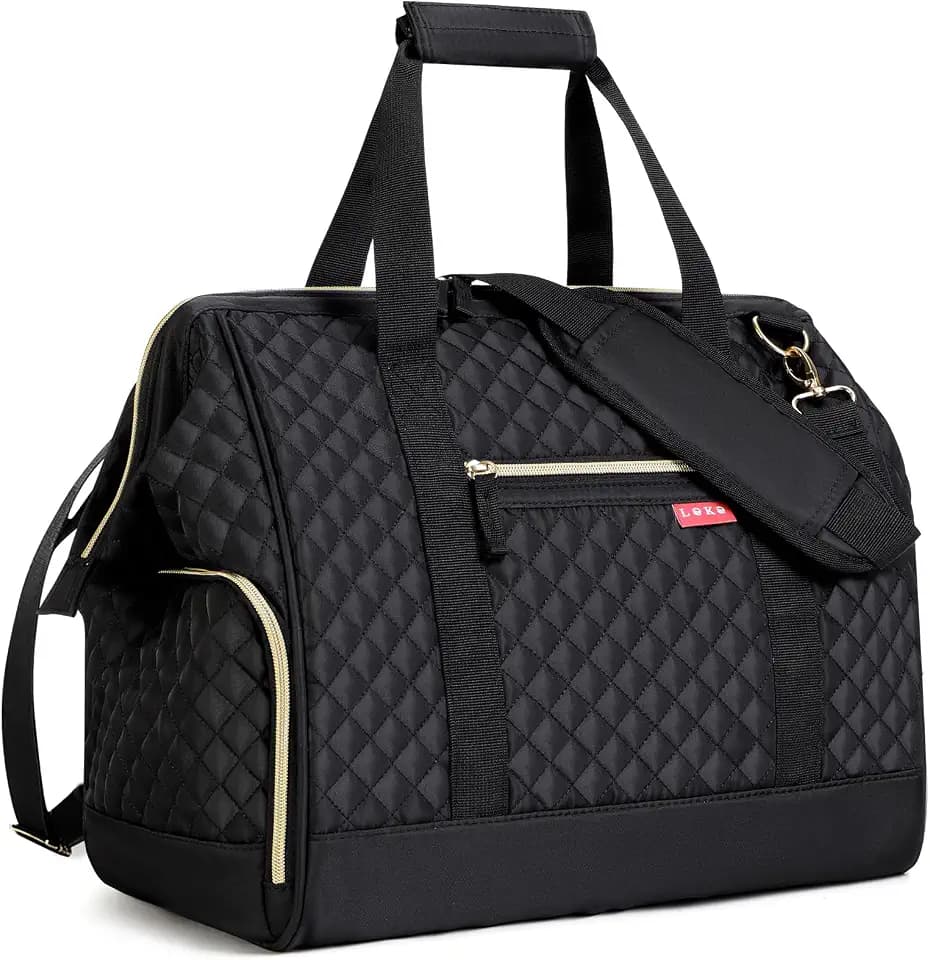Lekesky Reisetasche Damen, Weekender Damen Mittelgroß mit Schuhfach 43L