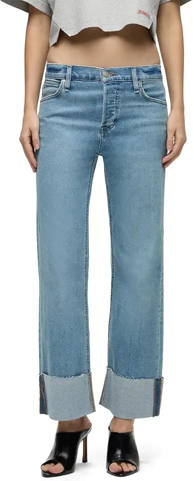 Hudson Women's Rosie High-Rise Wide Leg Ankle Jean