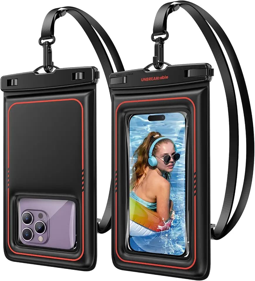 UNBREAKcable Waterproof Phone Pouch 2 Pack, Floating Waterproof Phone Case