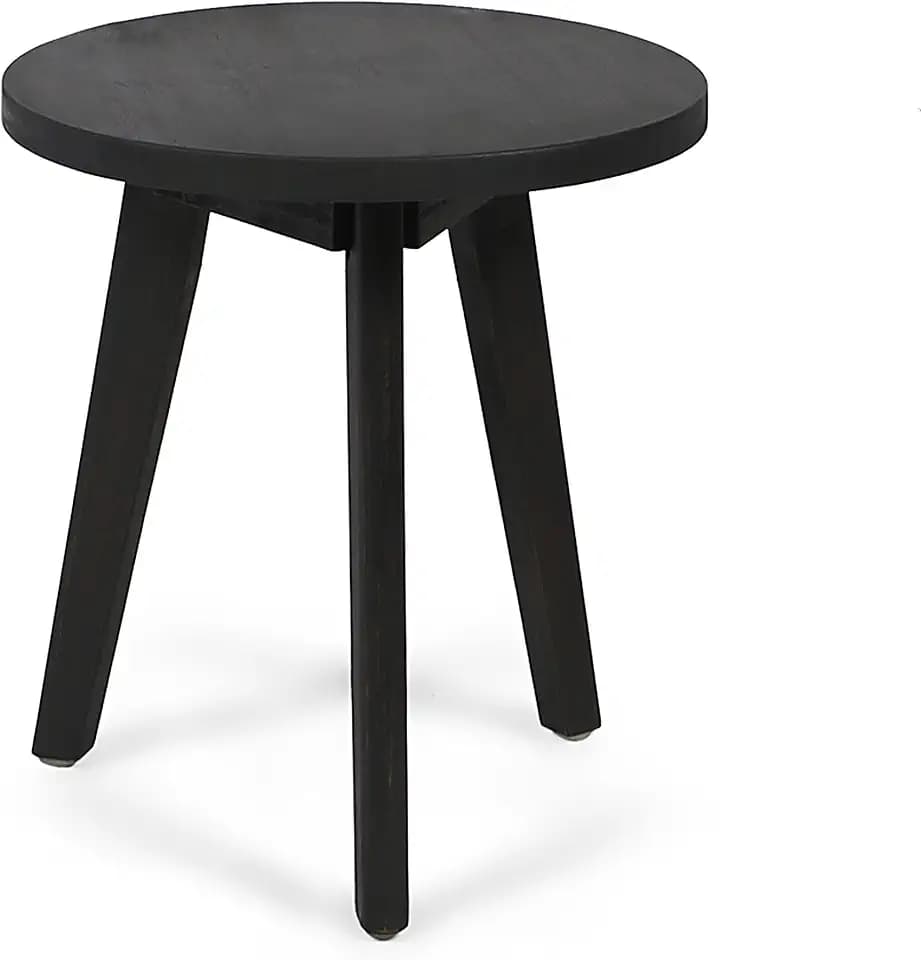 Christopher Knight Home Gino Outdoor Acacia Wood Side Table, Dark Gray Finish