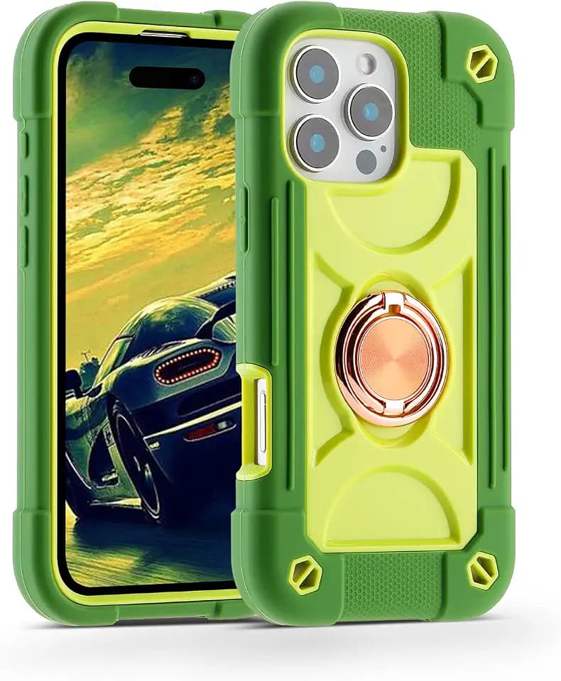 MARKILL Compatible with iPhone 16 Pro Case 6.3 Inch with Built-in Kickstand, Military Grade Drop Protection Full Body Rugged Heavy Duty Protective Cover for iPhone 16 Pro Avocado