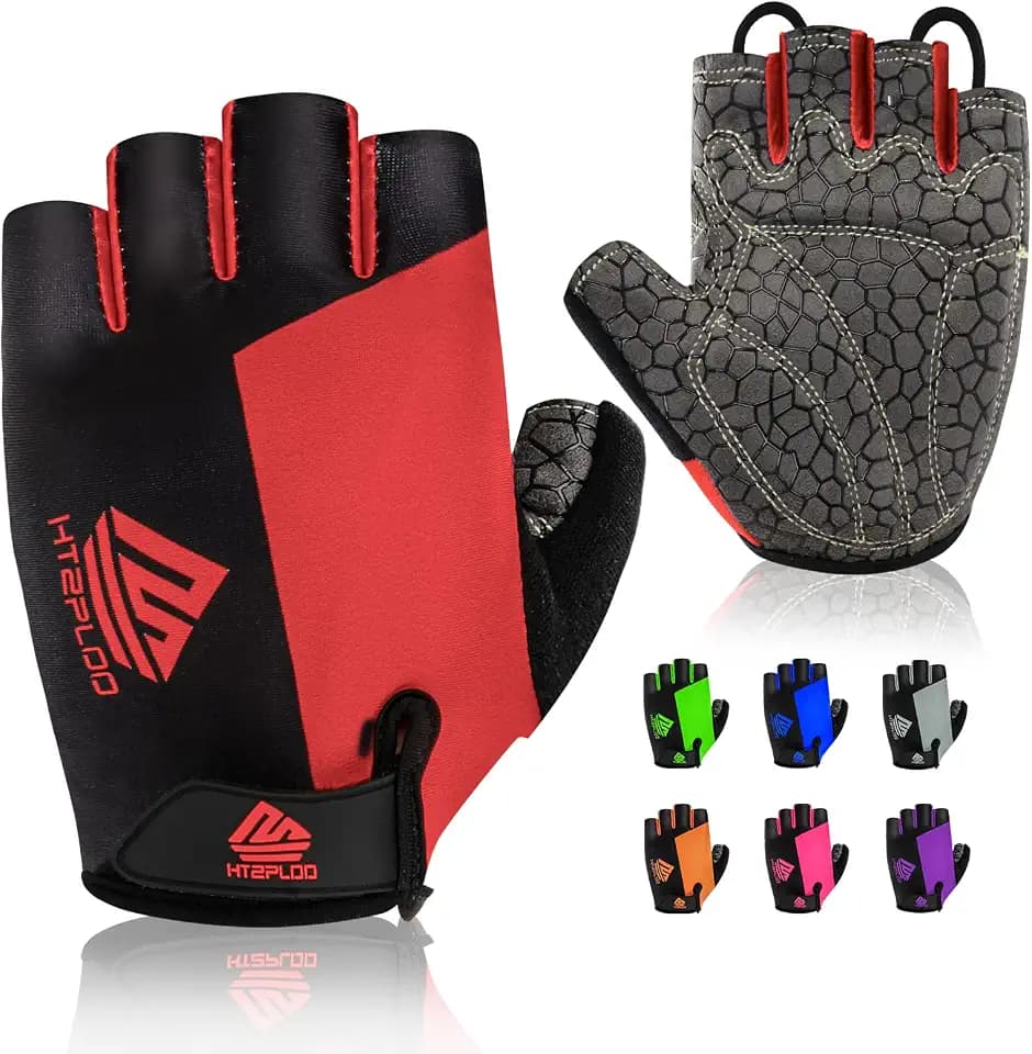 Bike Gloves Cycling Gloves Biking Gloves Bicycle Gloves for Men Women with Anti-Slip Shock-Absorbing Pad,Light Weight Half Finger Gloves for Cycling Workout Training Outdoor