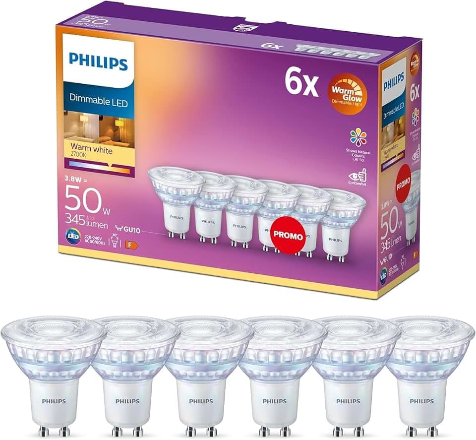 PHILIPS LED Classic GU10 Lampe, 6er Pack