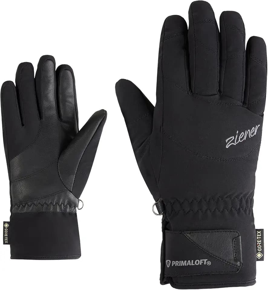 Ziener Damen KLENN-Z Ski-Handschuhe/Wintersport | Gore-Tex, Primaloft, PFC frei, Black, 8