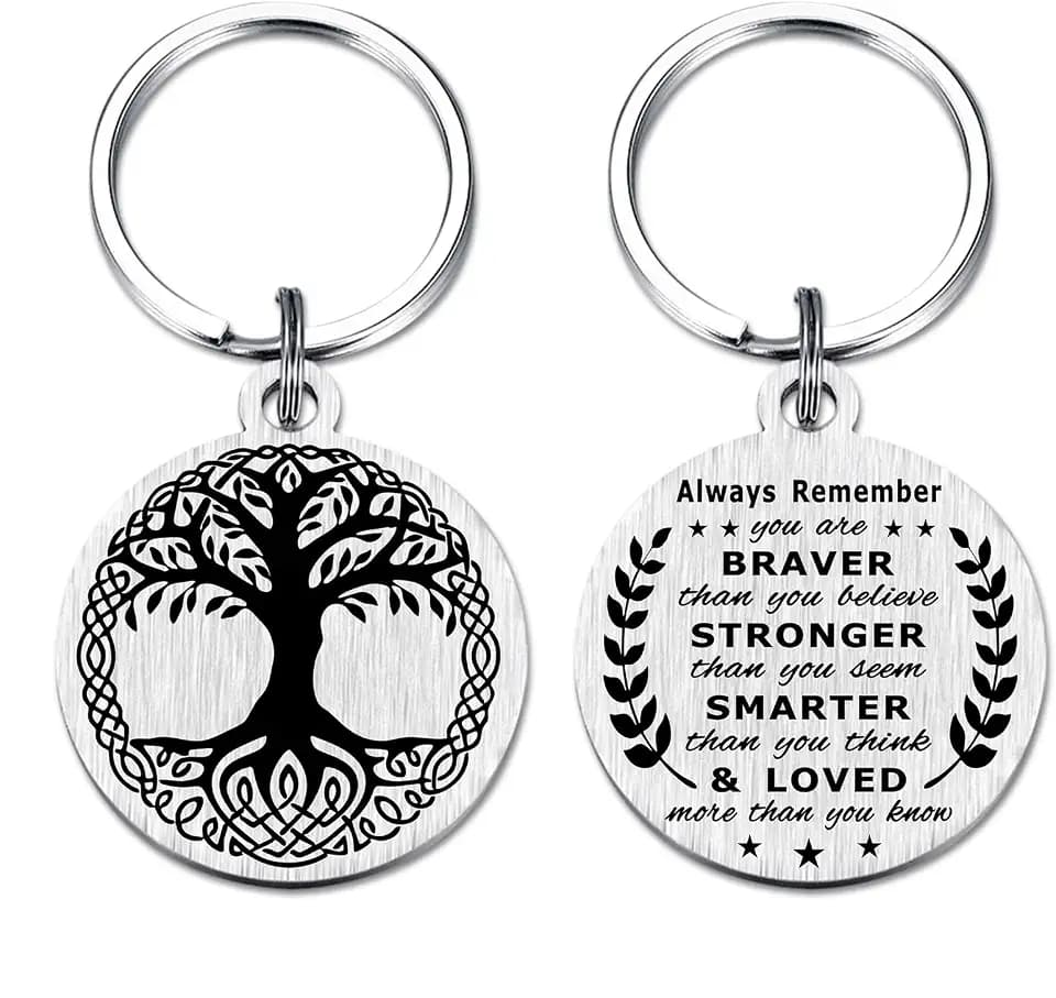 Viking Gifts for Men - Celtic Viking Runes Amulet Protection Keychain - Norse Mythology Protective Talisman Rune Safe Travel Gifts