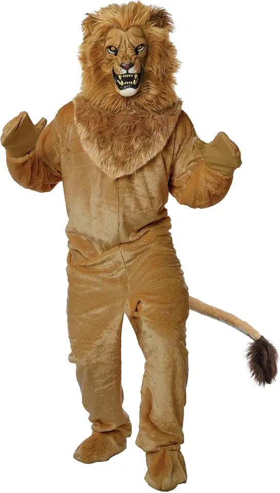 California Costumes, Men's Lion Jumpsuit With Mask