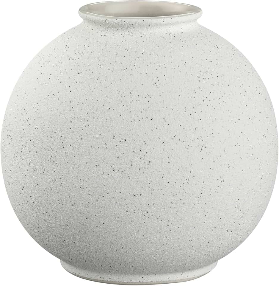blomus Vase -RUDEA- XS | Farbe Lily White | Blumenvase aus Keramik | Dekovase Farbe beige | 12 x 12 x 11,7 cm