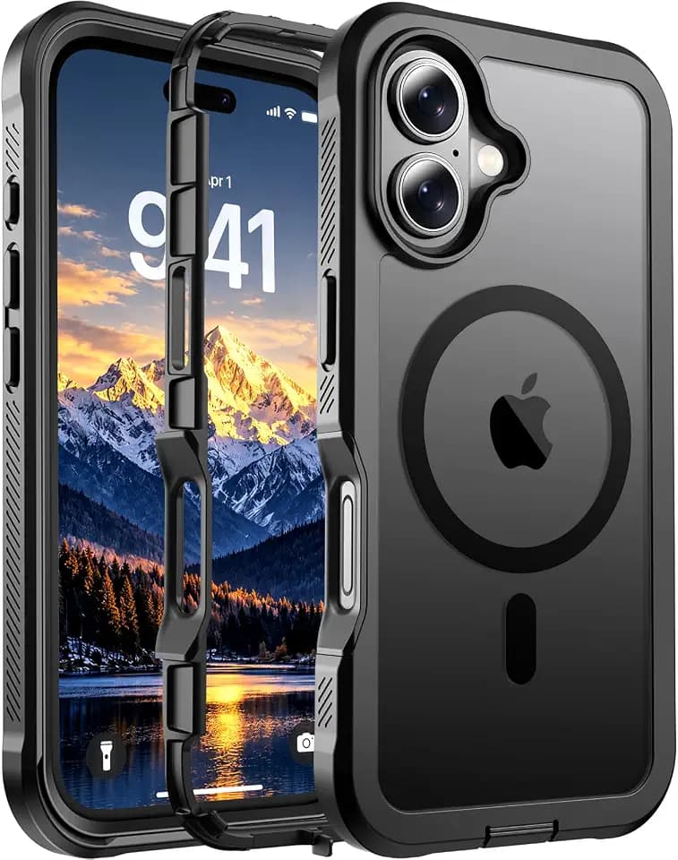 jaroco Magnetic for iPhone 17 Case Heavy Duty Protection Black