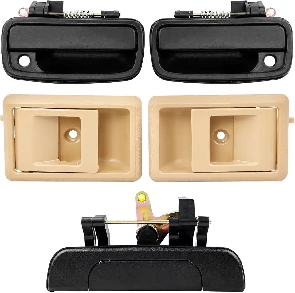 Gledewen 79344 Exterior Door Handle & Interior Handle & Tailgate Handle Latch Kit, Outside Inside Door Handle Set Compatible with 1995-2000 Toyota Tacoma, Replaces#79345 TO1352129 69090-35010