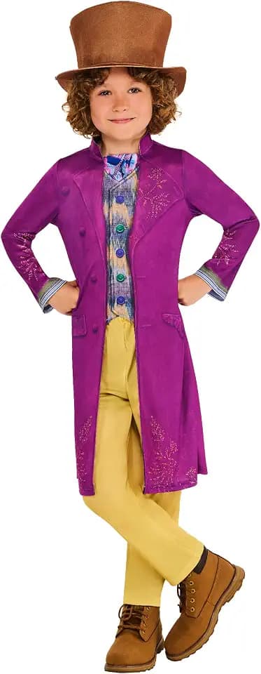 Rubies Offizielles Warner Brothers Willy Wonka Kinderkostüm, Kinderkostüm