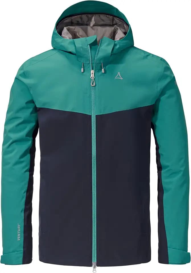 Schöffel Herren 2L Jacket Ankelspitz M, bequeme Outdoor Jacke, wasserdicht & atmungsaktiv, Regenjacke aus elastischem Venturi Material, praktische Innentasche