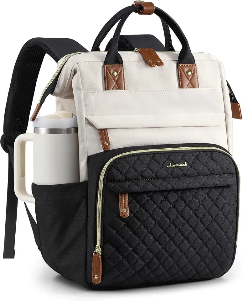 LOVEVOOK Laptop Backpack Women Quilted Teacher Nurse Work Backpack Purse