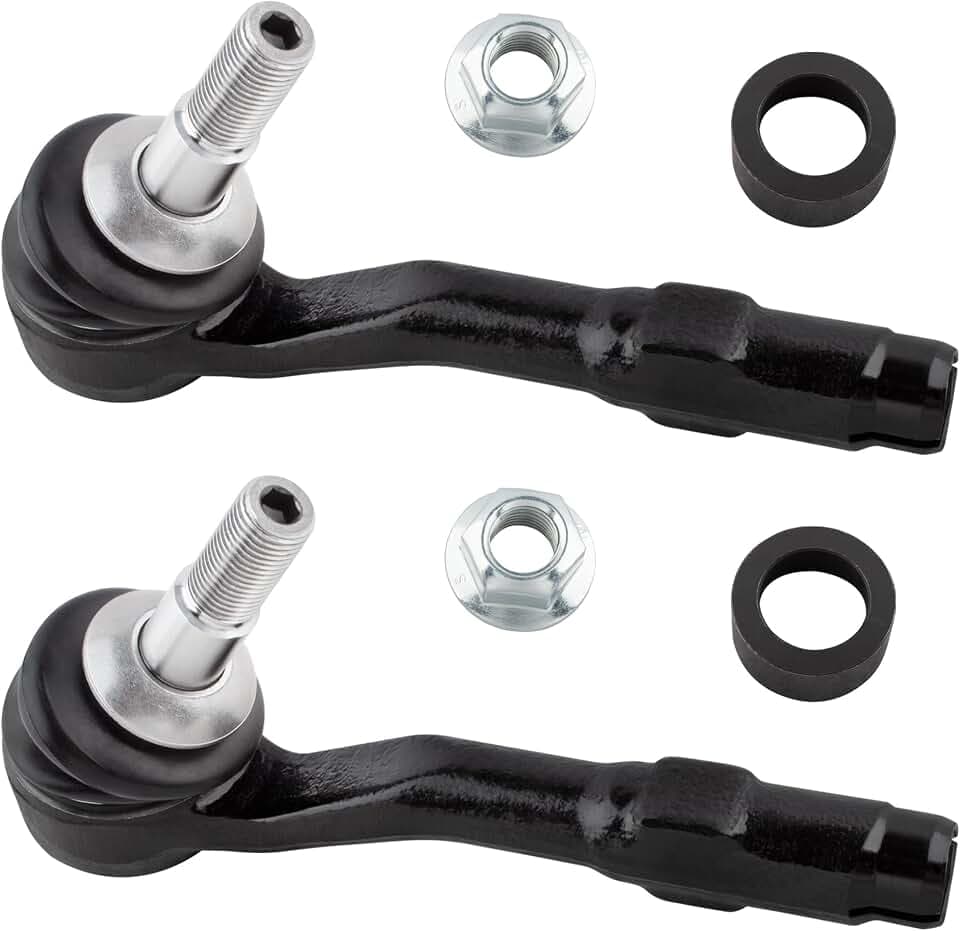 BOXI Front Driver Passenger Side Outer Tie Rod Ends Fit for BMW E60 E65 525i 528i 530i 535i 545i 550i 645Ci 650i 745i 745Li 750i 750Li 760i 760Li Alpina B7 M5 M6 2002-2010 / ES800478