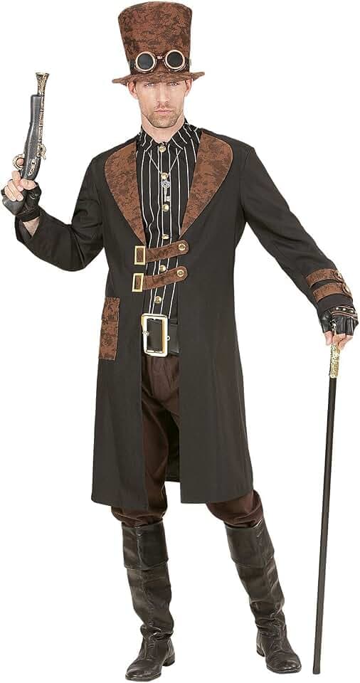 W WIDMANN MILANO Party Fashion - Kostüm Steampunk, Mantel mit Hemd, Hut, für Karneval
