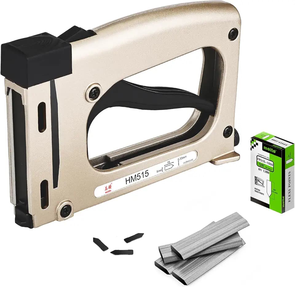 meite Point Driver HM515 Manual Tool with 1000-Count Flexible Point Nails, Picture Framing Tool for DIY Crafts, Frame Point Driver, Picture Frame Stapler/Nailer/Tacker