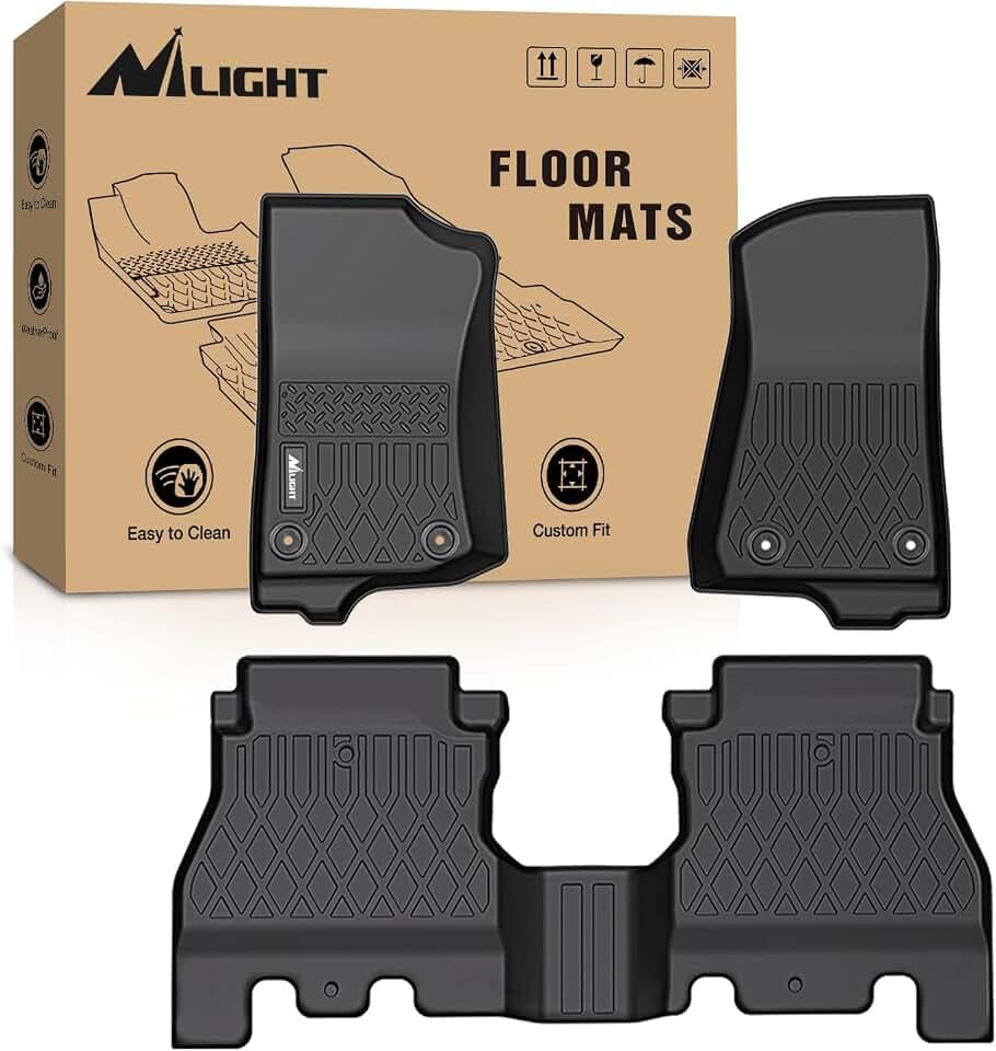 Nilight TPE Floor Mats for Jeep Wrangler JL Unlimited 4 Door