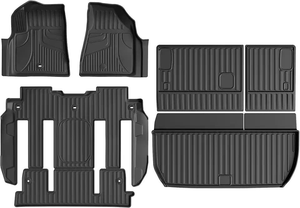 AOMSAZTO Floor Mats 7 PCS for Chevy Traverse 2009-2017 (7 Seats)