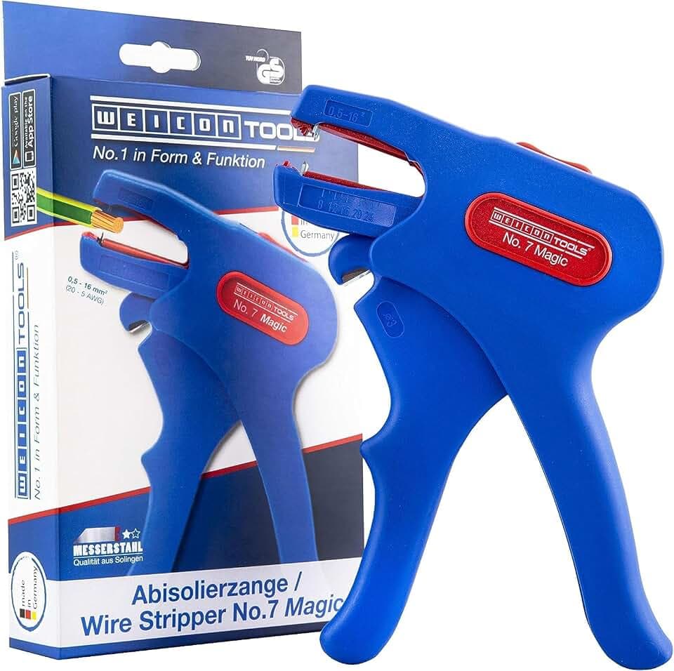 WEICON TOOLS Abisolierzange No. 7 Magic | für gängige flexible & massive Leiter von 0,5-16 mm² | ideal für Ölflexkabel bis 10 mm