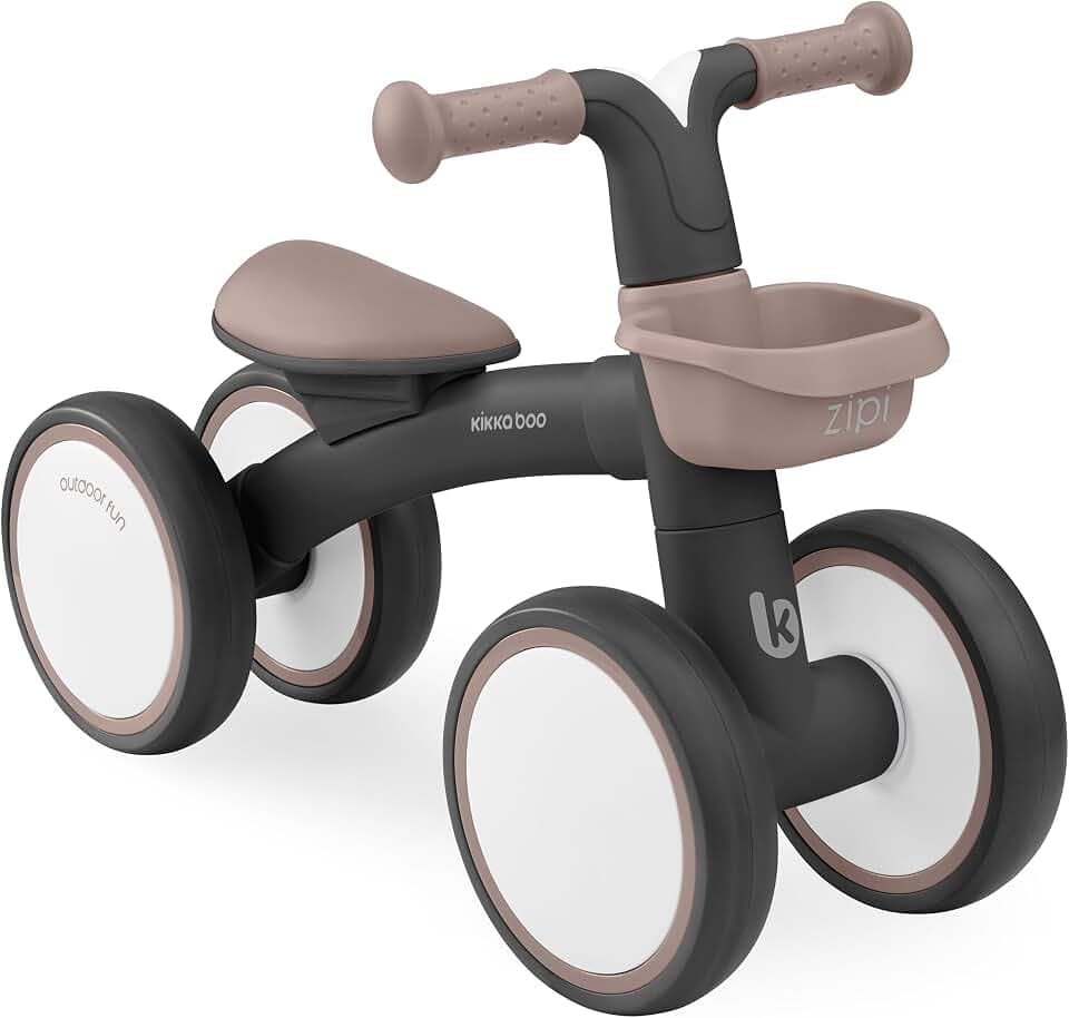KikkaBoo ZIPI Fahrrad Ohne Pedale, Laufrad mit Korb, Einstellbar, Kinderspielzeug, Baby-Geschenk
