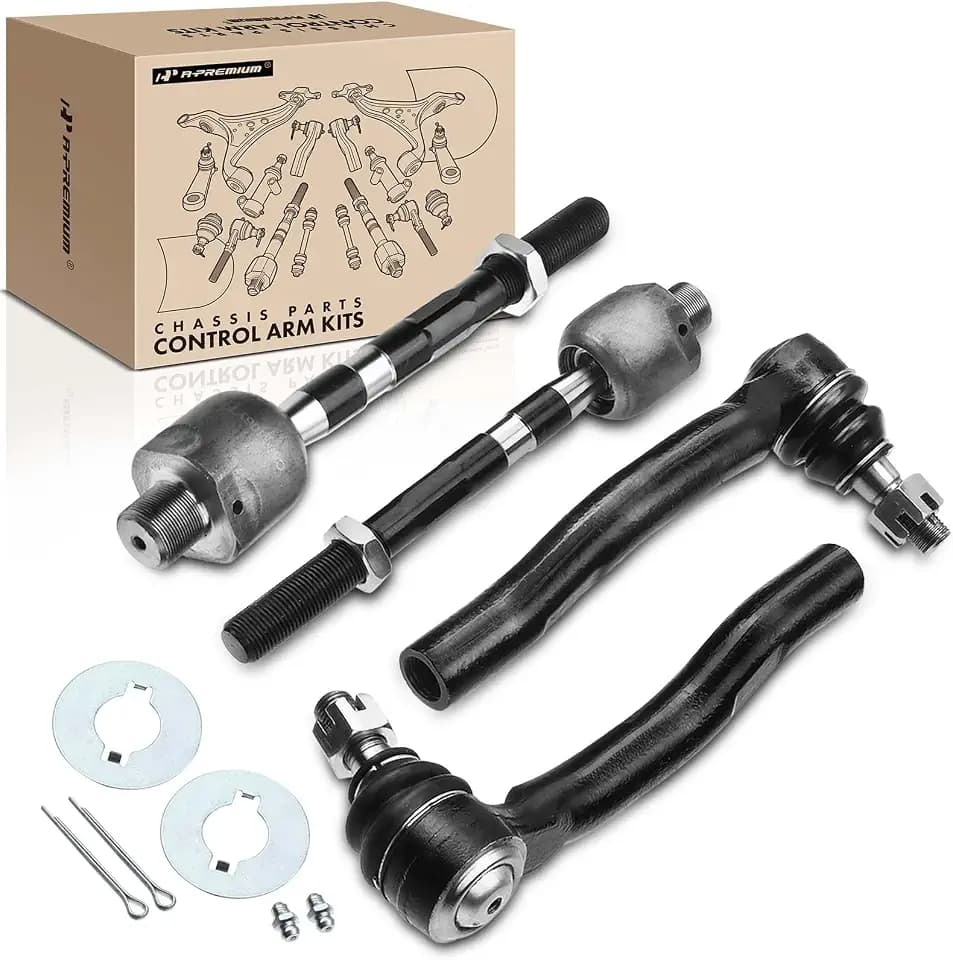 A-Premium Front Inner & Outer Tie Rod End Kit Fix Uneven Tire Wear