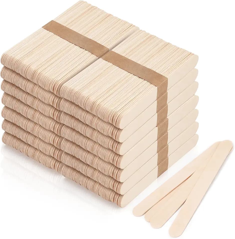 1200 Pieces Large Wooden Wax Sticks, 6-Inch Wood Waxing Sticks Wax Spatulas Applicator, Wood Craft Sticks for Body Hair Removal, Tongue Depressors, Wooden Ice Pop Sticks